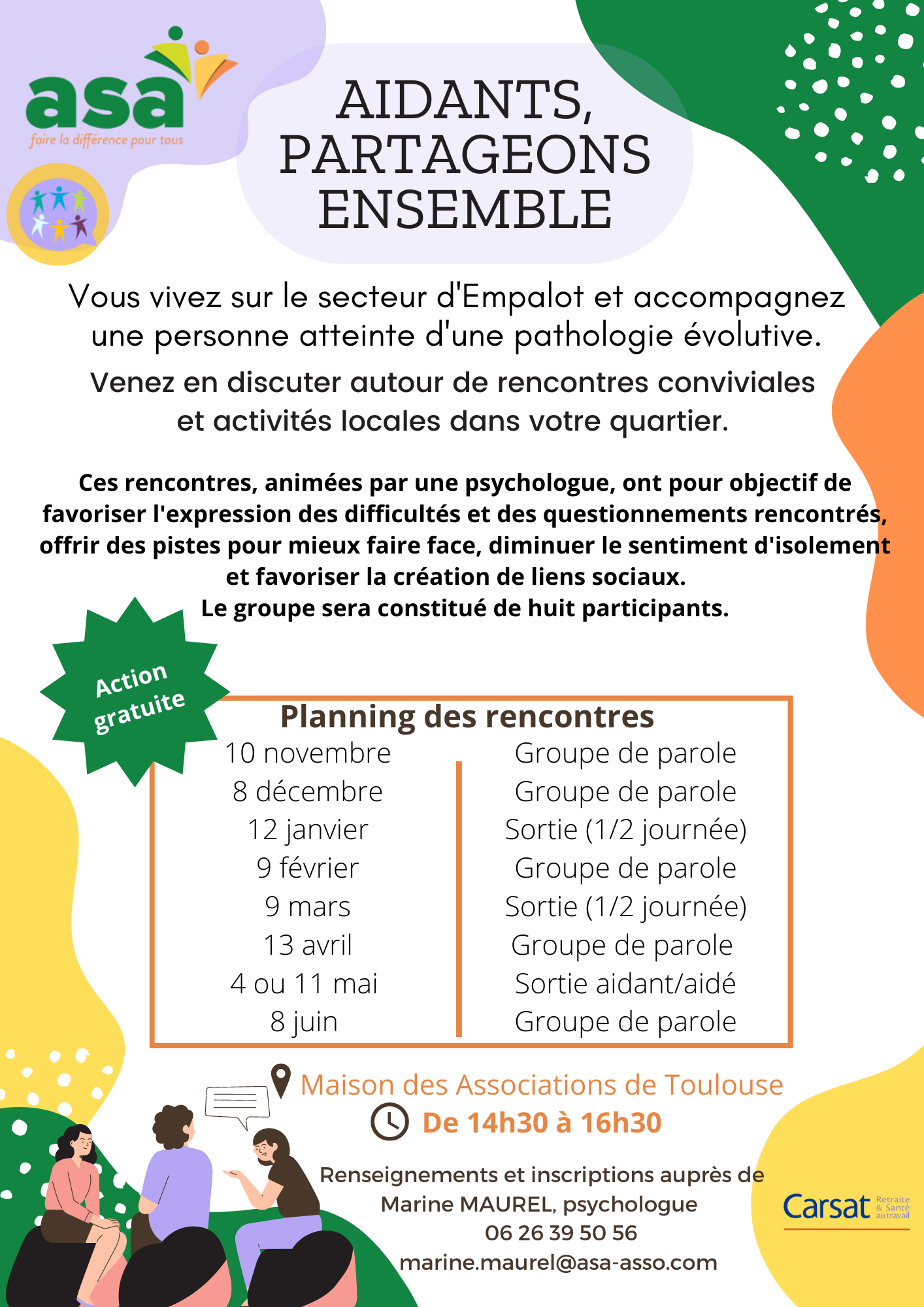 Flyer Aidants, partageons ensemble avec la CARSAT