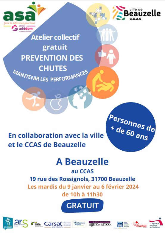 ateliers collectifs chute à Beauzelle en 2024